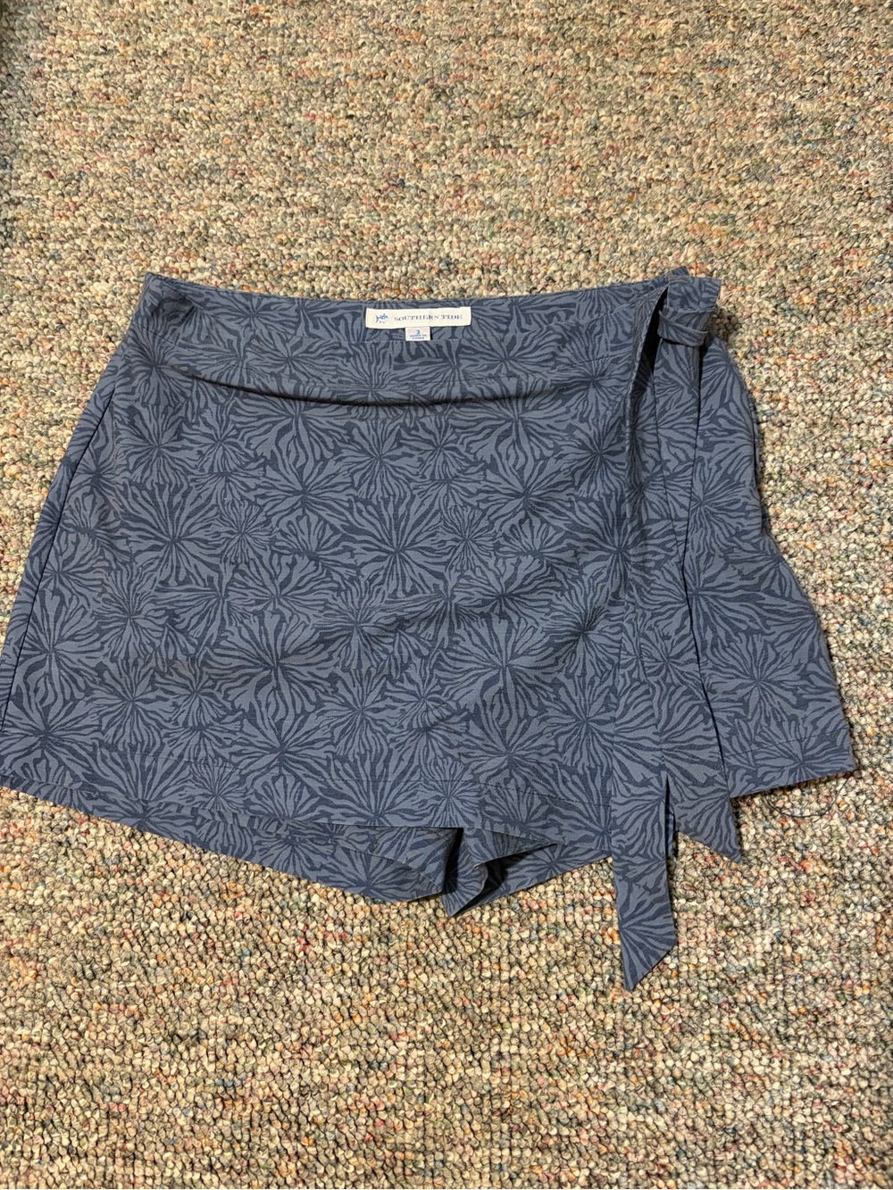 Southern Tide Blue Floral-Print Skort